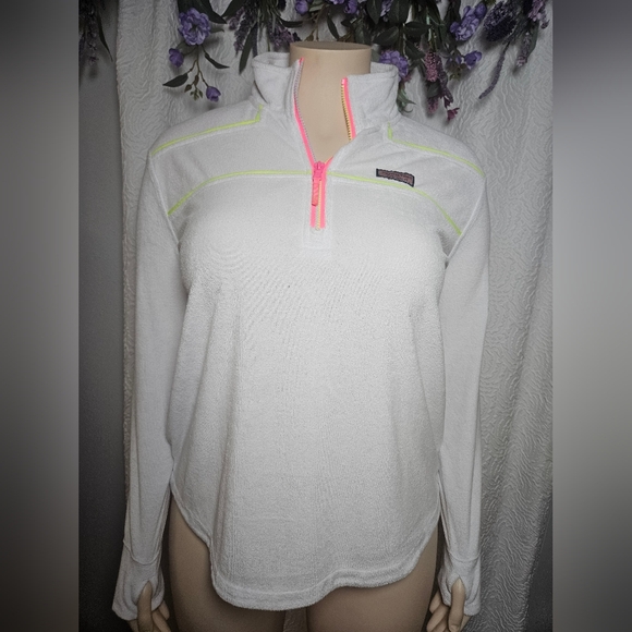 Vineyard Vines Tops - Vineyard Vines White and Pink Long Sleeve Polo Top